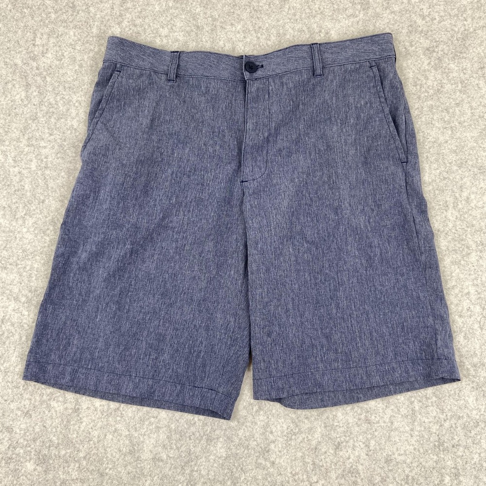 IZOD Golf Shorts Mens 32 (34x9) Blue Stretch Chino Lightweight Casual